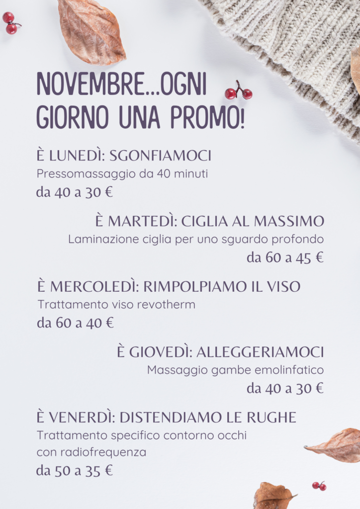 Le promo di novembre di Jessica Lab